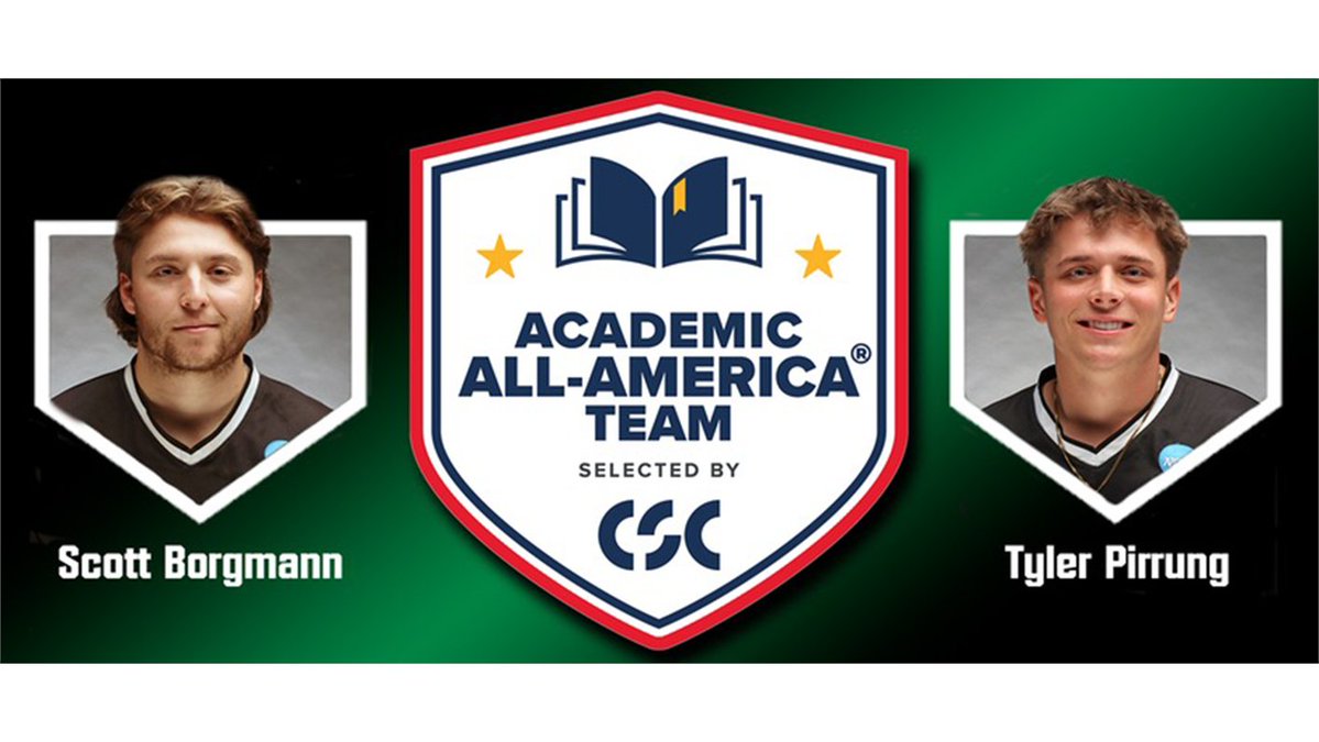 CACC01's tweet photo. Scott Borgmann and Tyler Pirrung of @WilmUAthletics have been selected for the 2026 @CollSportsComm Academic All-America Baseball Teams.

https://t.co/WXt2s5SKeR https://t.co/XeR3NXA2qQ
