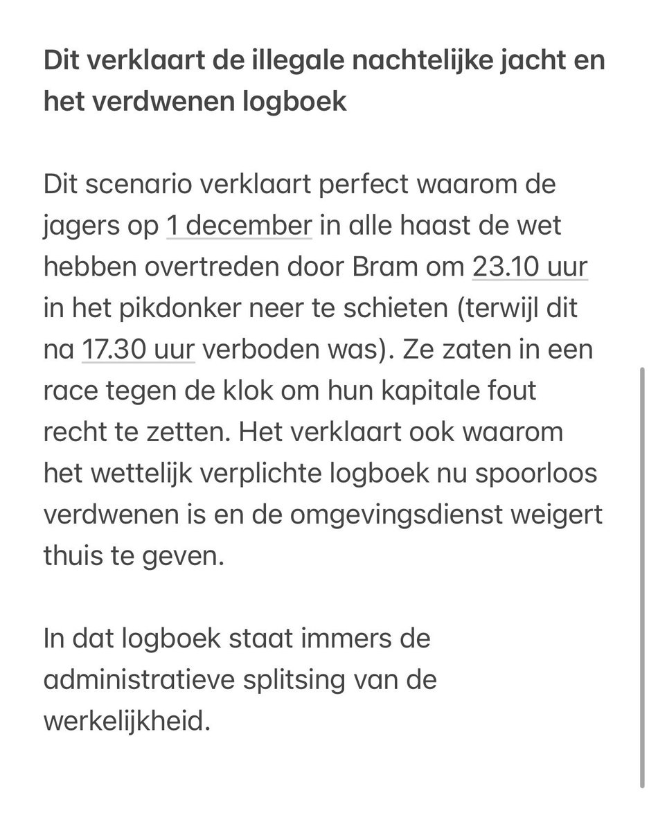 WolveninUtrecht's tweet photo. https://t.co/GDnamYad3h

Wolf Bram illegaal afgeschoten om ‘vergismoord’ te camoufleren?

Lees alles in het artikel. https://t.co/pa0AgpbKE7