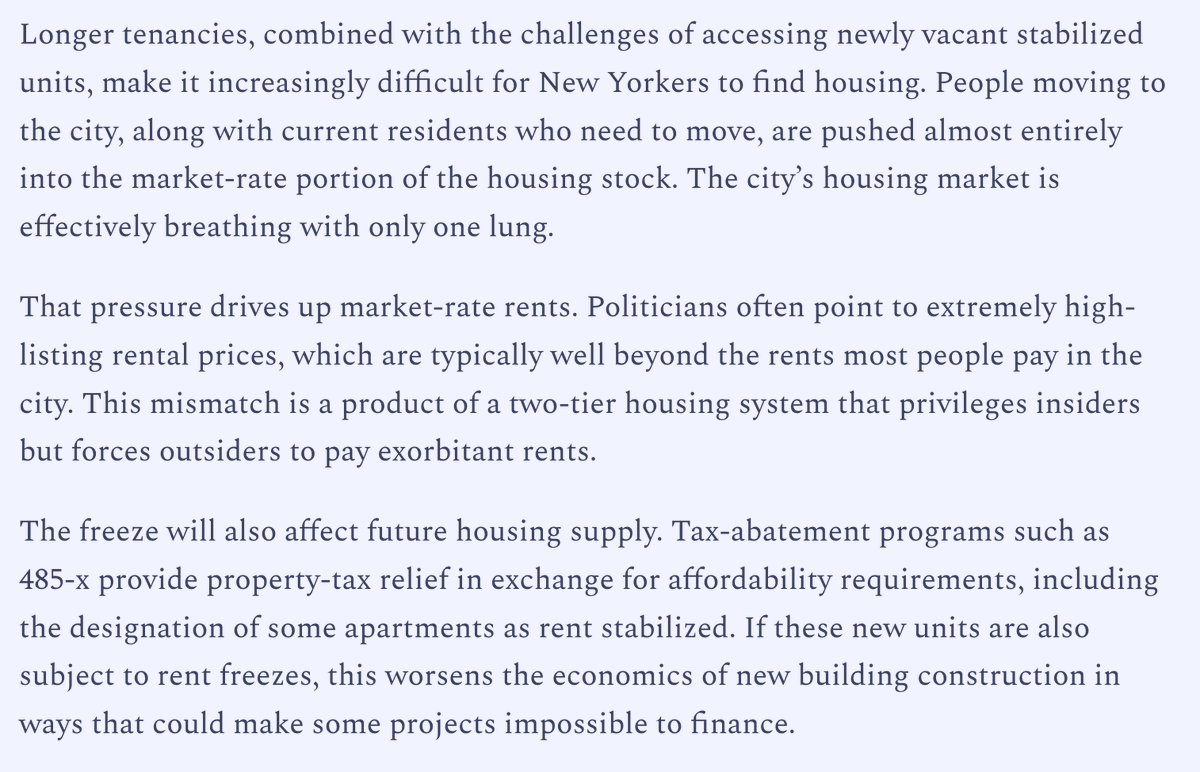 reihan's tweet photo. Superb piece by @arpitrage (the lone dissenting vote on the RGB rent freeze) clarifies how rent regulation works in NYC, and how we're breaking a system that, while flawed, worked tolerably well.

I often think of this era as "The Great Unlearning."

https://t.co/VAwErVP1GH https://t.co/Q1KknzVos0