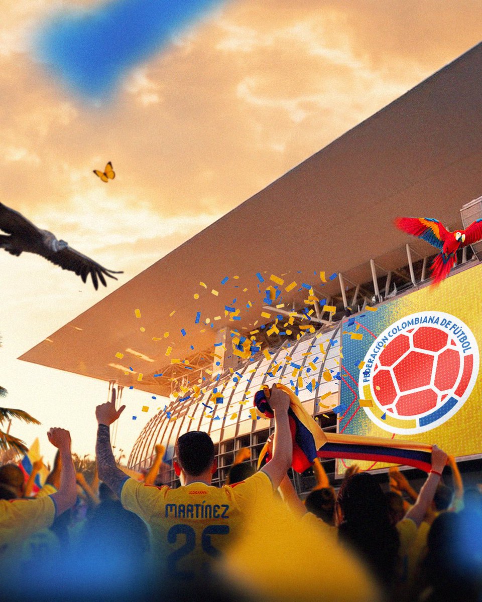 FCFSeleccionCol's tweet photo. ¡𝐶𝑂𝐿𝑂𝑀𝐵𝐼𝐴, 𝑚𝑎𝑛̃𝑎𝑛𝑎 𝑡𝑒𝑛𝑒𝑚𝑜𝑠 𝑢𝑛𝑎 𝑐𝑖𝑡𝑎! ⭐️

🆚 🇵🇹
🗓 Sábado 27 de junio
🕞 6:30 pm (hora COL)
🏟 Hard Rock Stadium, Miami (Estados Unidos)
🏆 Copa Mundial de la FIFA 2026
📺 Gol Caracol, Ditu - Fútbol RCN, App Canal RCN.

#ConOrgulloColombiano🇨🇴 https://t.co/WEVzHEfN6D