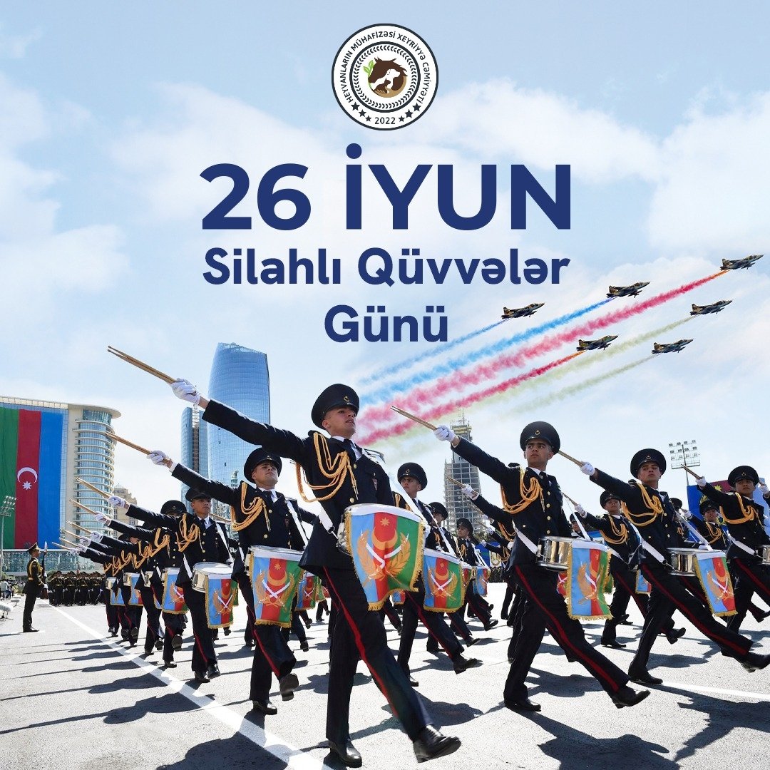 hmxc_az's tweet photo. 26 İyun - Silahlı Qüvvələr Günü🇦🇿

münasibətilə Azərbaycan Respublikasının daxili işlər orqanlarının kollektivi adından qəhrəman hərbçilərimizi təbrik edir, Vətənə şərəf və sədaqətlə xidmət yolunda hər birinizə müvəffəqiyyətlər arzulayırıq.

#SilahlıQüvvələrGünü #26İyun
#HMXC https://t.co/U6bdyLoEUZ