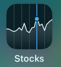 SumouseYang's tweet photo. Picture this: Apple swapped their stocks app logo to show yesterday's stock performance 🍎 https://t.co/s0kYKmcj1W