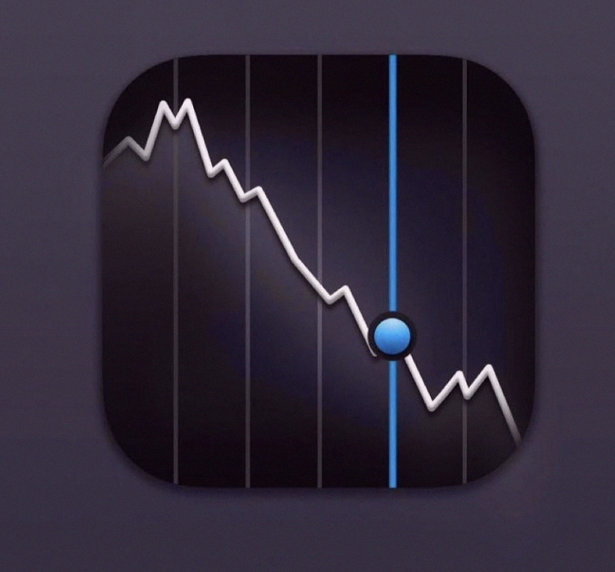 WallStNote_'s tweet photo. もしAppleが株価アプリのロゴを、前日の自社株の出来高に合わせて変えたら、どう思う？🍎 https://t.co/7wZ5egc1mb