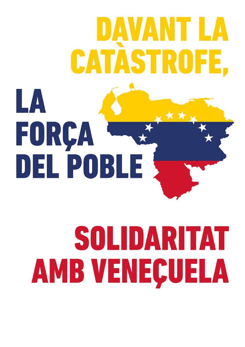 sindicatSTEI's tweet photo. La nostra solidaritat amb el poble de Veneçuela. Reivindicar el que el poble veneçolà demanda: més recursos públics en sanitat i emergències. La vida no té preu! #solidaritatVeneçuela https://t.co/Iayr0TtR3W
