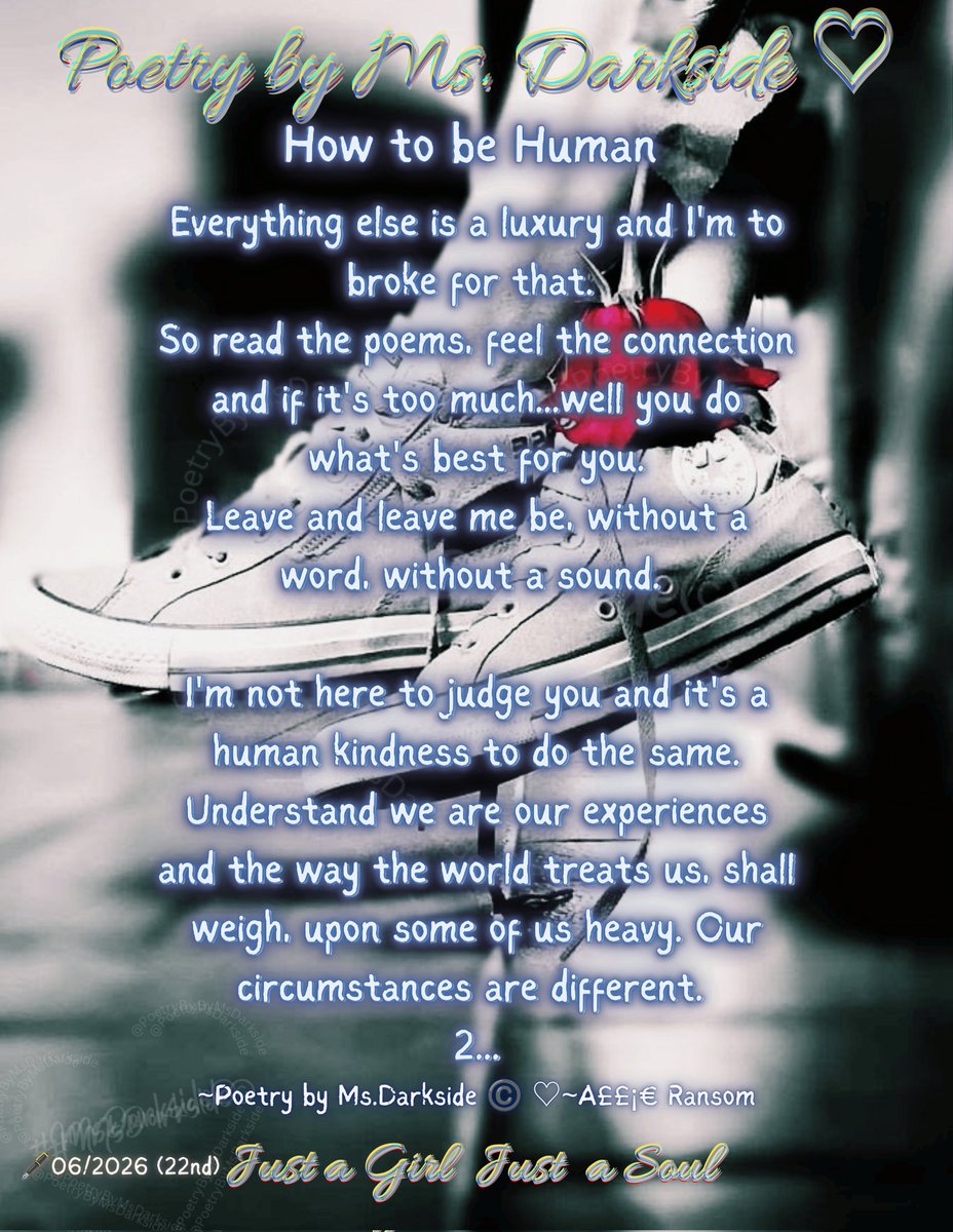 LipstickAbuser's tweet photo. How to Be Human
Page 2...
~Poetry by Ms.Darkside ©️ ♡
~A££¡€ ♥︎
#poetrybymsdarkside ♡ #writing #Kindess #writingcommunity
#poetrycommunity #empathy
#Human https://t.co/7b79dCOvQV