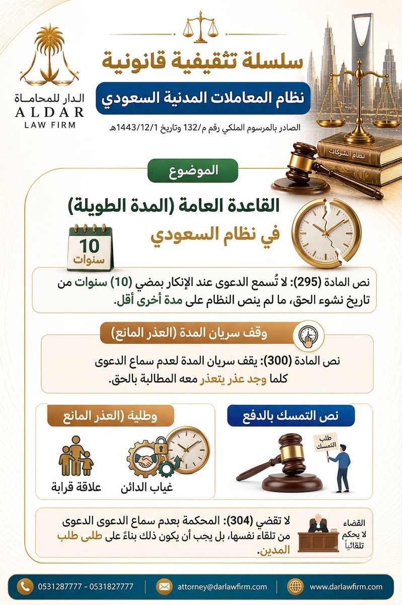 Darlawfirm's tweet photo. #نظام_المعاملات_المدنية https://t.co/rLM5pKd4jV