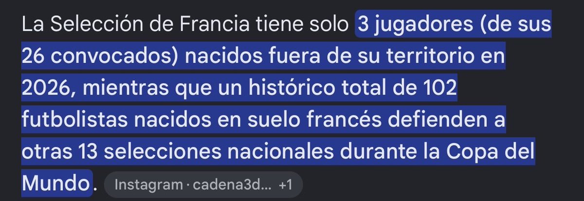 djwildcali's tweet photo. @Iliushechka_ @Resurgo_ Si ves todo con objetividad te darás cuenta que esta Francia 2026 es de las selecciones que tiene menos jugadores nacidos en otras naciones.  Solo 3. Nos quedamos congelados en el tiempo por allá en 2006 https://t.co/p3AlzUCbFR