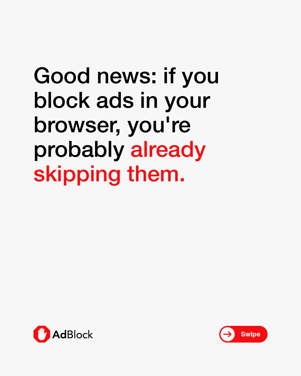 getadblock's tweet photo. Good news: if you block ads in your browser, you're probably already skipping the current ones.
The app, and the ads coming inside the answers next? We're on it.
#ChatGPT #privacy #adblock

(2/2) https://t.co/mvNJnuYTua