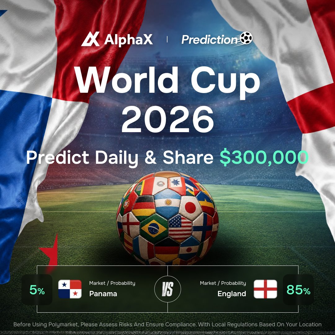 AlphaX_DEX's tweet photo. 🇵🇦 Panama vs England 🏴󠁧󠁢󠁥󠁮󠁧󠁿

Three Lions need a result. Panama ready to make it uncomfortable.

🗓 Jun 27 · 21:00 UTC

1️⃣ Follow @AlphaX_DEX
2️⃣ Retweet this post &amp; tag 3 friends
3️⃣ Drop your match prediction screenshot + UID
🎁 5 Winners · 20 USDT each

⚡ https://t.co/EtLMULpnVA https://t.co/PQ9KMqXF1L