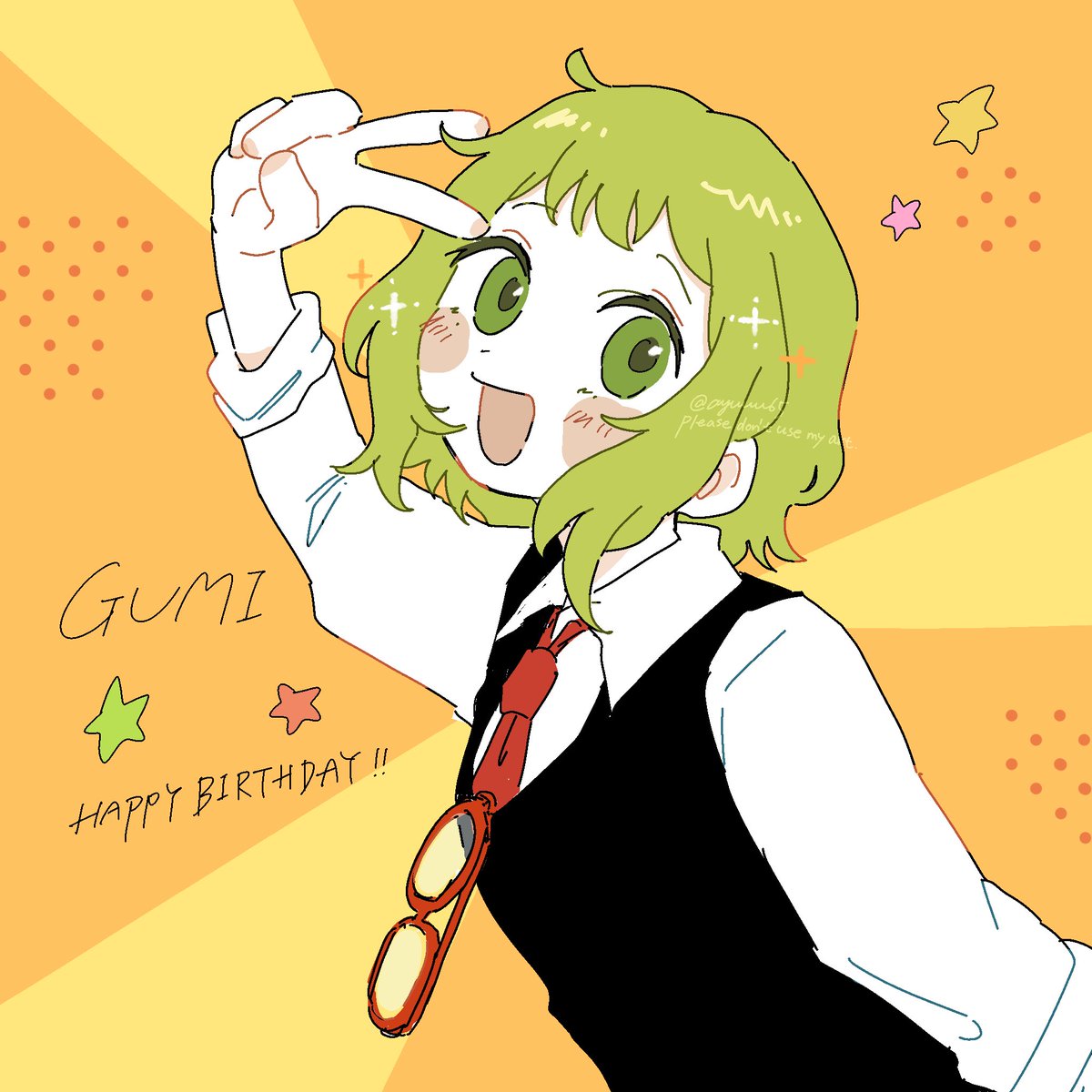 ayuuu65's tweet photo. GUMI、お誕生日おめでとう🌷✨
私とボカロを引き合わせてくれてありがとう🫶🫶🥰 https://t.co/IGOLzsSHm8