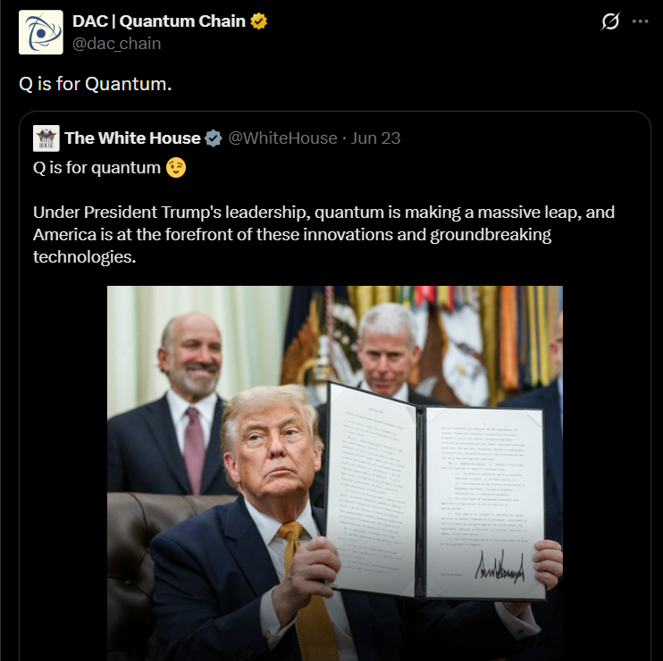analyst0987's tweet photo. The best time to build quantum-resistant blockchain isnt when its urgent, its before. Better to be early than sorry. @dac_chain 

⚡ be the part of biggest crypto revolution

#DAC #Web3 https://t.co/uXAl7durL2
