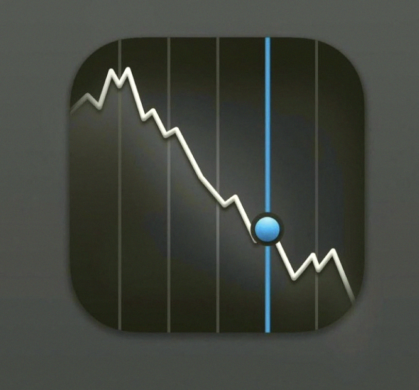 MoncriefCameron's tweet photo. Picture this: Apple actually updates their Stocks app icon to match how their shares performed the day before 🍎 https://t.co/DfFmzXMlpE