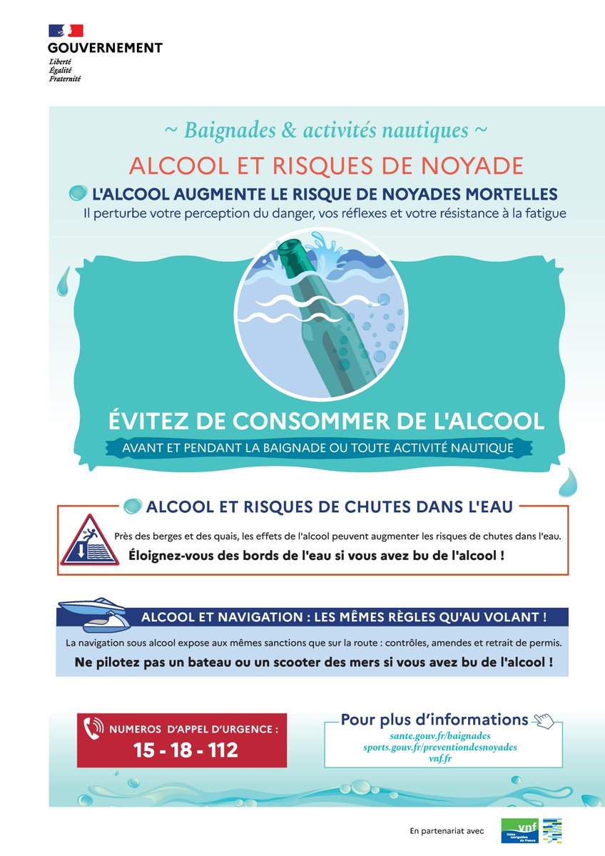 Image de Préfet de Seine-et-Marne : #Baignade 🌊 | Avec les fortes chaleurs, la quête de fraîcheur est légitime, mais pour que se baigne
