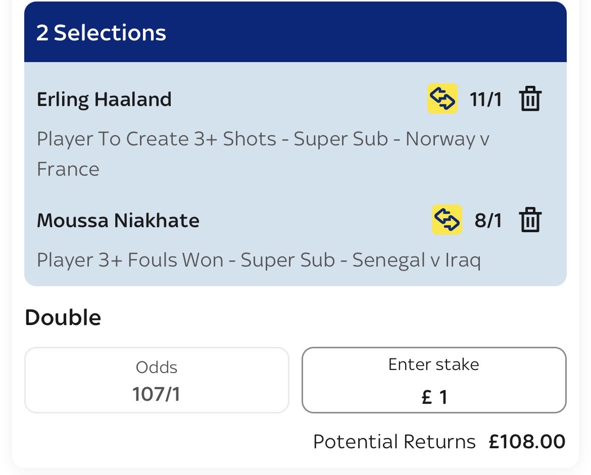 Alfie’s World Cup Bets tweet media