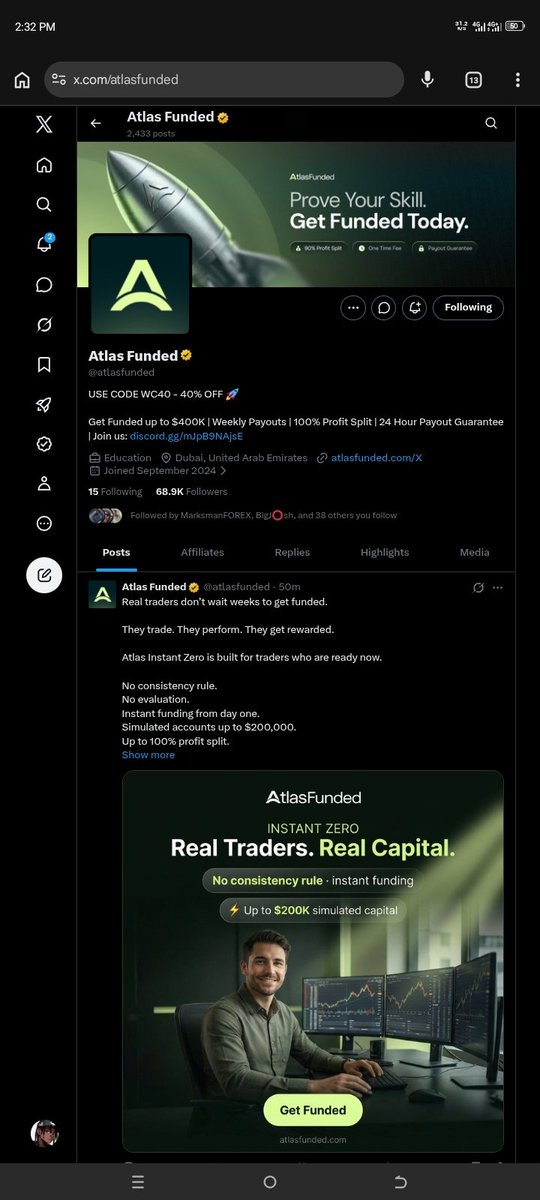 moshoodusman070's tweet photo. @RangeTrader_ @atlasfunded @atlas_futures @PipsCabal @Propfirmease @_nazatrades @_Ch4z3 @FortuneMMXM @Moshoodusman15 
@SilentPips_ 
@CosmicKritic 
All done ✅ https://t.co/Mby9IuZG4A