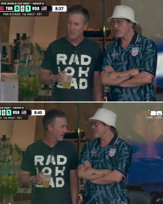 ElBadiablo's tweet photo. Edward Norton en el mundial hablando con él mismo. 

#Sports https://t.co/CB3eKUIu5e
