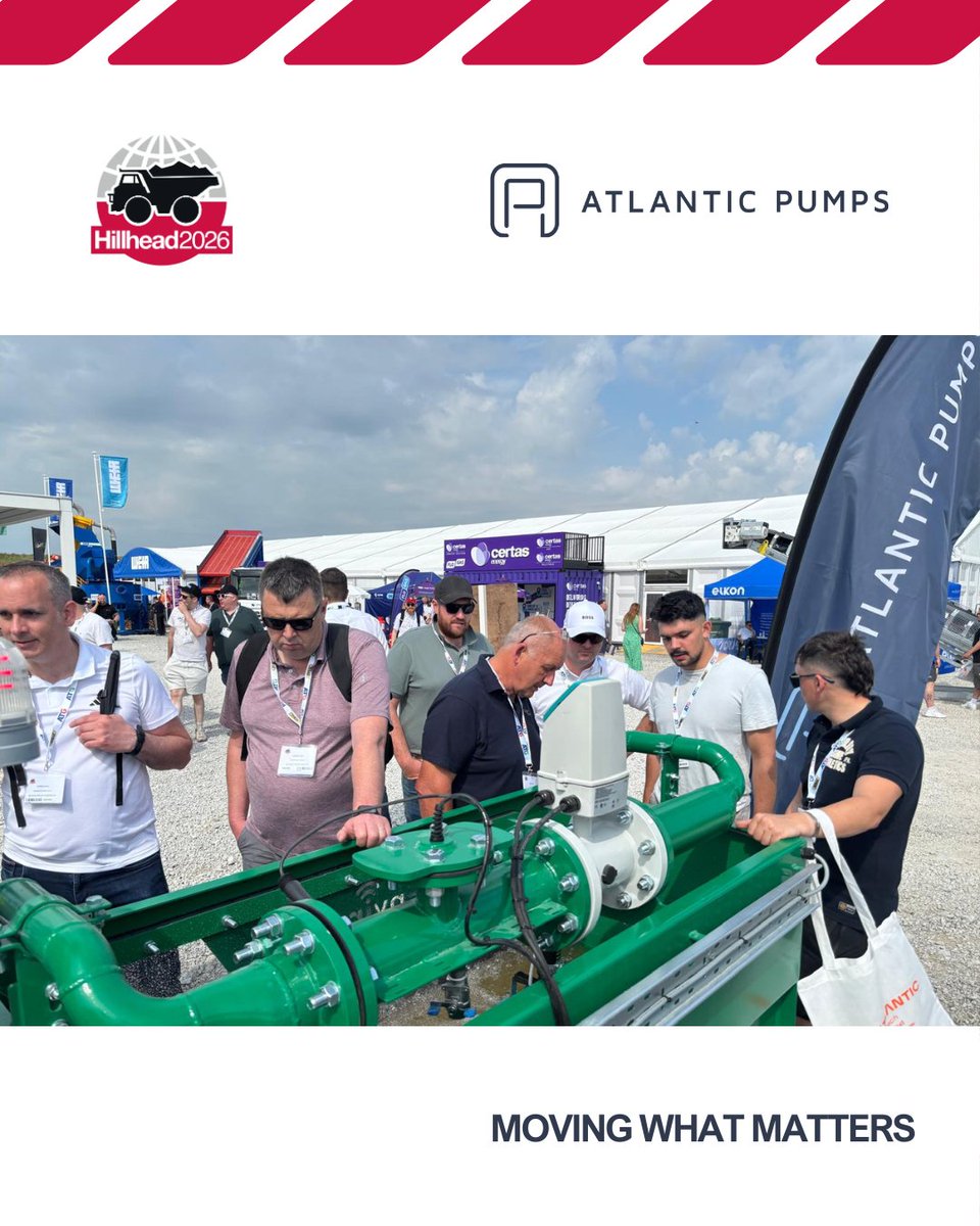 atlanticpumps's tweet photo. To everyone who visited our stand at Hillhead, a massive 'thank you' for making this such a wonderful and successful Hillhead for us!

Don’t forget, our team are always on hand to assist with any pump enquiries you may have.

📞 0800 118 2500

#Hillhead2026 #Hillhead26 #pumps https://t.co/NoCigt0WD0