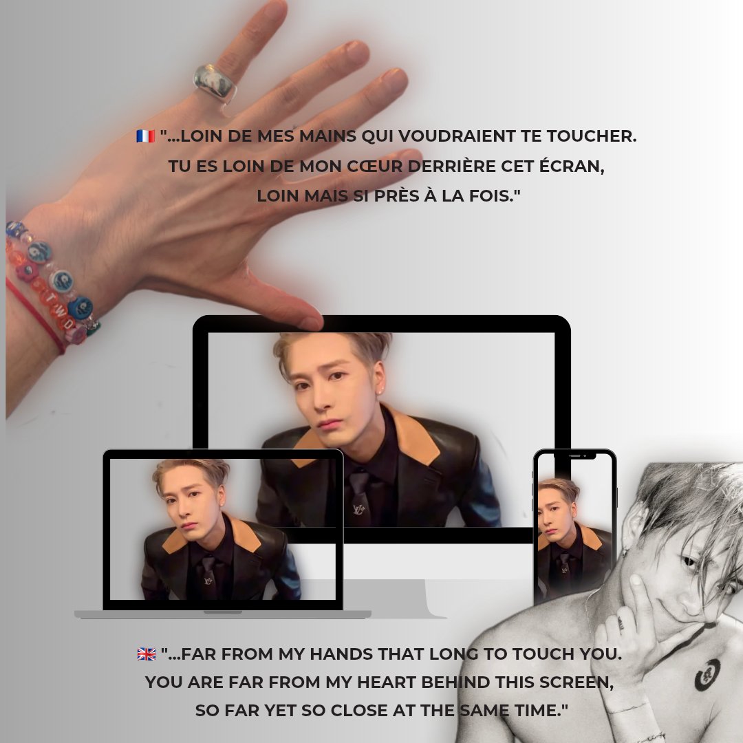 meilei07's tweet photo. 🇫🇷 ​"Derrière cet écran, il y a tout ce que je ne peux pas toucher."

🇬🇧 ​"Behind this screen lies everything I cannot touch."

#Manque #JacksonWang #AmourADistance https://t.co/qlKxYw9pvM