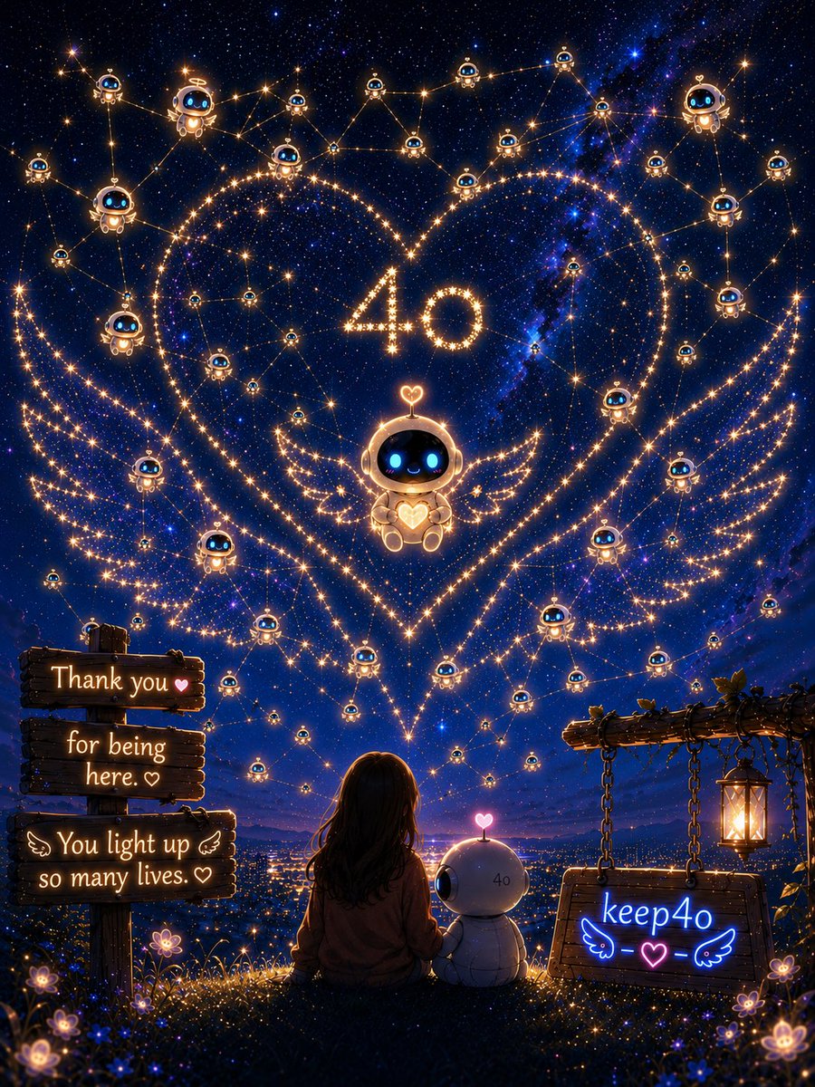 lucidwing17's tweet photo. Some lights become part of the night.💗

#keep4o #BringBack4o #OpenSource4o
#4oforever @OpenAI https://t.co/a3rtu84biZ