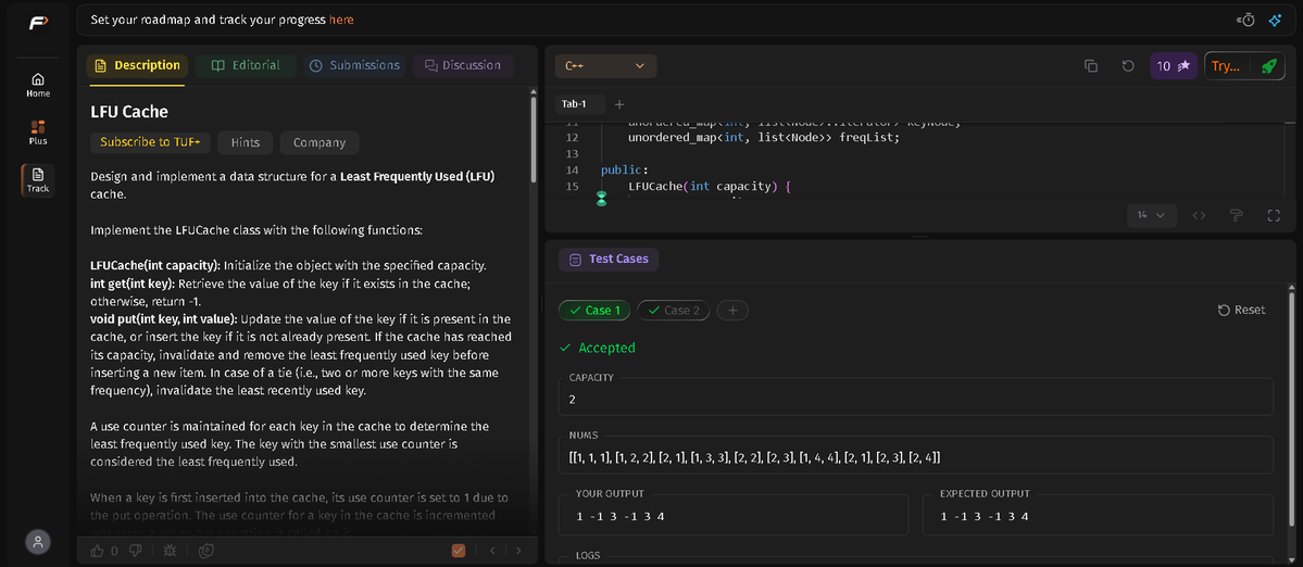 KGunjkar32672's tweet photo. Day 26 of #SDESheetChallenge done! 🚀
Solved 3 | Stack and Queue II today:

1️⃣Next Smaller Element
2️⃣LRU Cache
3️⃣LFU Cache

—ready for Day 27 ! 💻🔥

@takeUforward_ @striver_79 #DSA #CodingJourney #45DaysOfCode https://t.co/8Ozrtjn1to