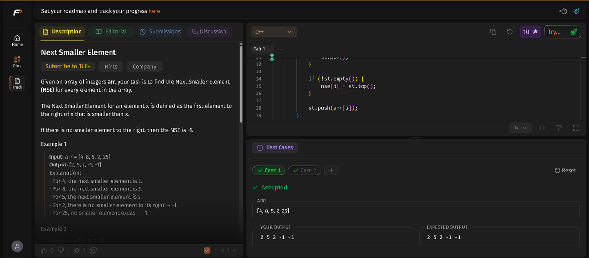 KGunjkar32672's tweet photo. Day 26 of #SDESheetChallenge done! 🚀
Solved 3 | Stack and Queue II today:

1️⃣Next Smaller Element
2️⃣LRU Cache
3️⃣LFU Cache

—ready for Day 27 ! 💻🔥

@takeUforward_ @striver_79 #DSA #CodingJourney #45DaysOfCode https://t.co/8Ozrtjn1to