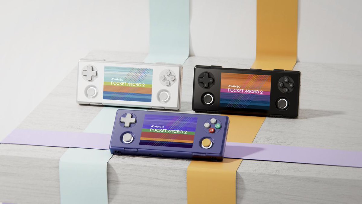 AYANEO__'s tweet photo. AYANEO Pocket MICRO 2 Officially Released 🎮
The Next-Gen Mini Horizontal Retro Gaming Powerhouse 🔥
Fully Upgraded,Beyond Expectations 🎉
A premium portable companion designed exclusively for retro gaming enthusiasts 🚀
https://t.co/sBx0hgw6cY https://t.co/9wNJmFfofX