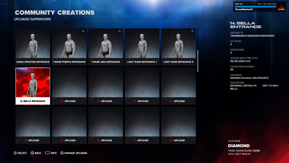 WolfpacSets_'s tweet photo. Nikki Bella Updated Entrance Lighting Fix now on CC! 

Tags: 
NikkiBella
Entrance 
WolfpacSets 
#WWE2K26 https://t.co/wWgiOWVANi