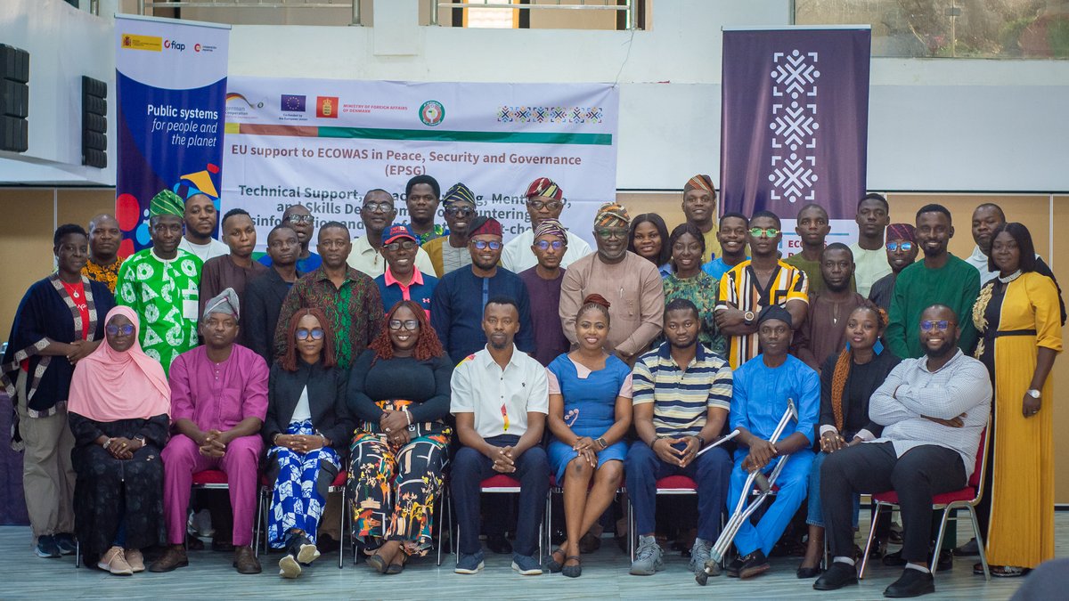 FactC_Africa's tweet photo. On June 24, we concluded the Lagos Regional Workshop under the EU Support to ECOWAS in Peace, Security and Governance (EPSG) Project, organized by @fiap_es in collaboration with FactCheckAfrica.

3 days. 2 regions. Dozens of journalists, fact-checkers, researchers &amp; civic actors. https://t.co/BVS29DiHcD