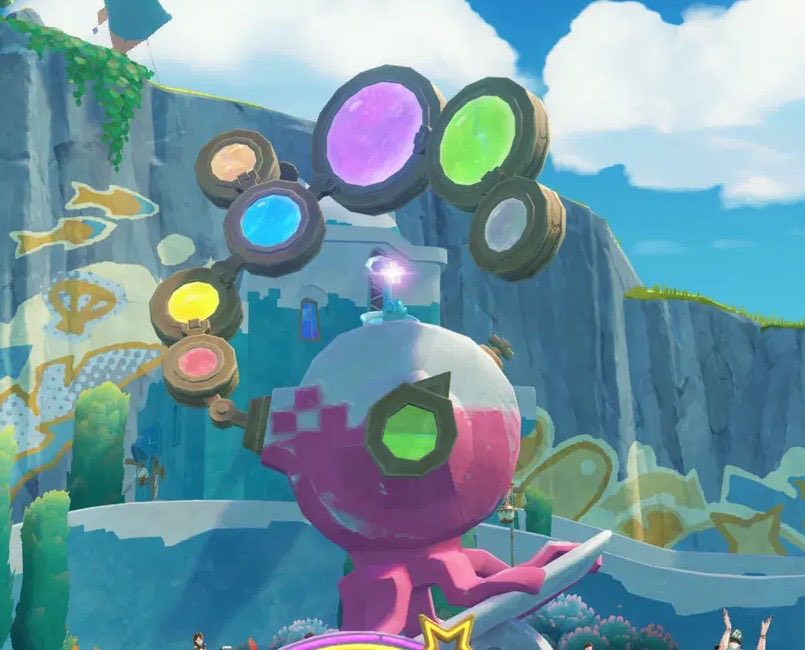 luluraemi's tweet photo. btw ornaments around mitya somehow looks like the world formula that sandrone draw? also the seven colored statue in the summerbreeze resort. is he really supposed to be another scientist/engineer like character? he seems to operated the kresnik torch too given the trailer https://t.co/07lkkqxDui