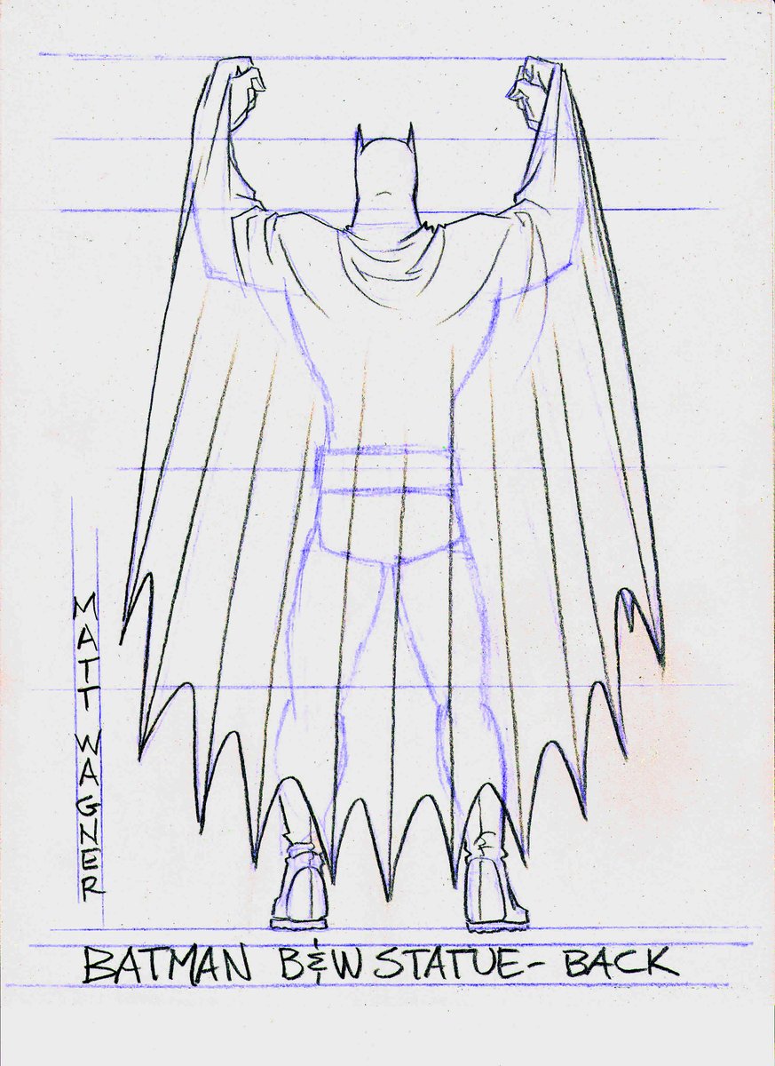 MattWagnerComic's tweet photo. Model sheet designs for my @Batman B&amp;W statue. https://t.co/9KNJUt4k3r