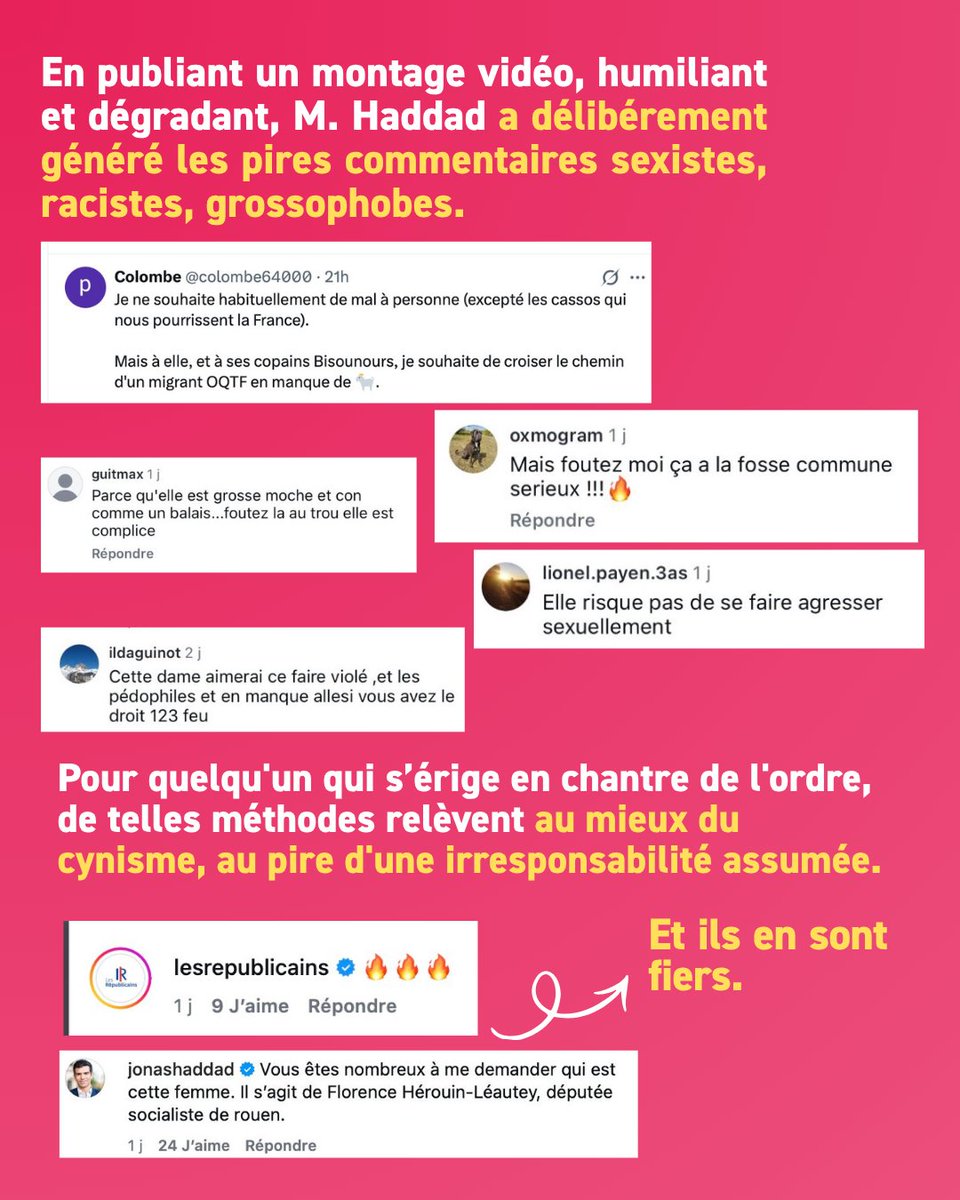Fleautey's tweet photo. Lundi, M. @jonashaddad n’est pas venu parler du traitement des violences sexistes et sexuelles, il est venu les susciter ! 

Humilier pour générer la violence, et inciter à la haine : c’est donc cela la mission de vos portes-paroles M. @BrunoRetailleau ? https://t.co/p5E8OkmF2M
