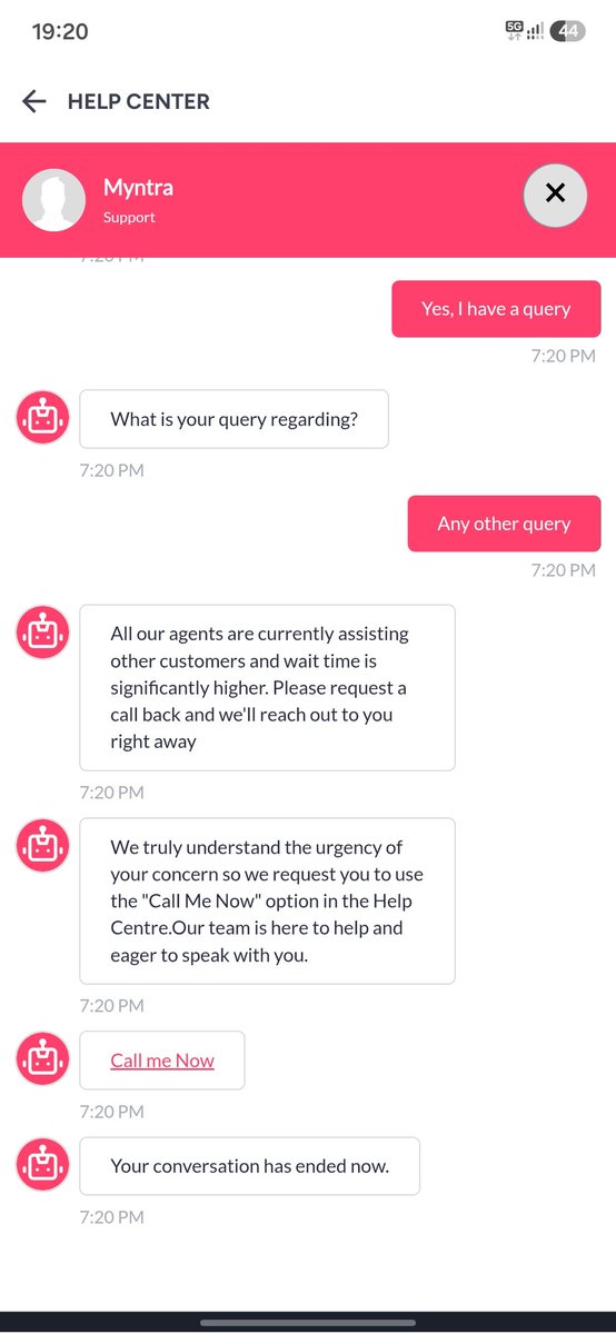 george_grace_87's tweet photo. Still no agents available? No response from @myntra helpdesk. @myntra please shut down your business if you don't know how to run a business. https://t.co/8PzbQmh9A5