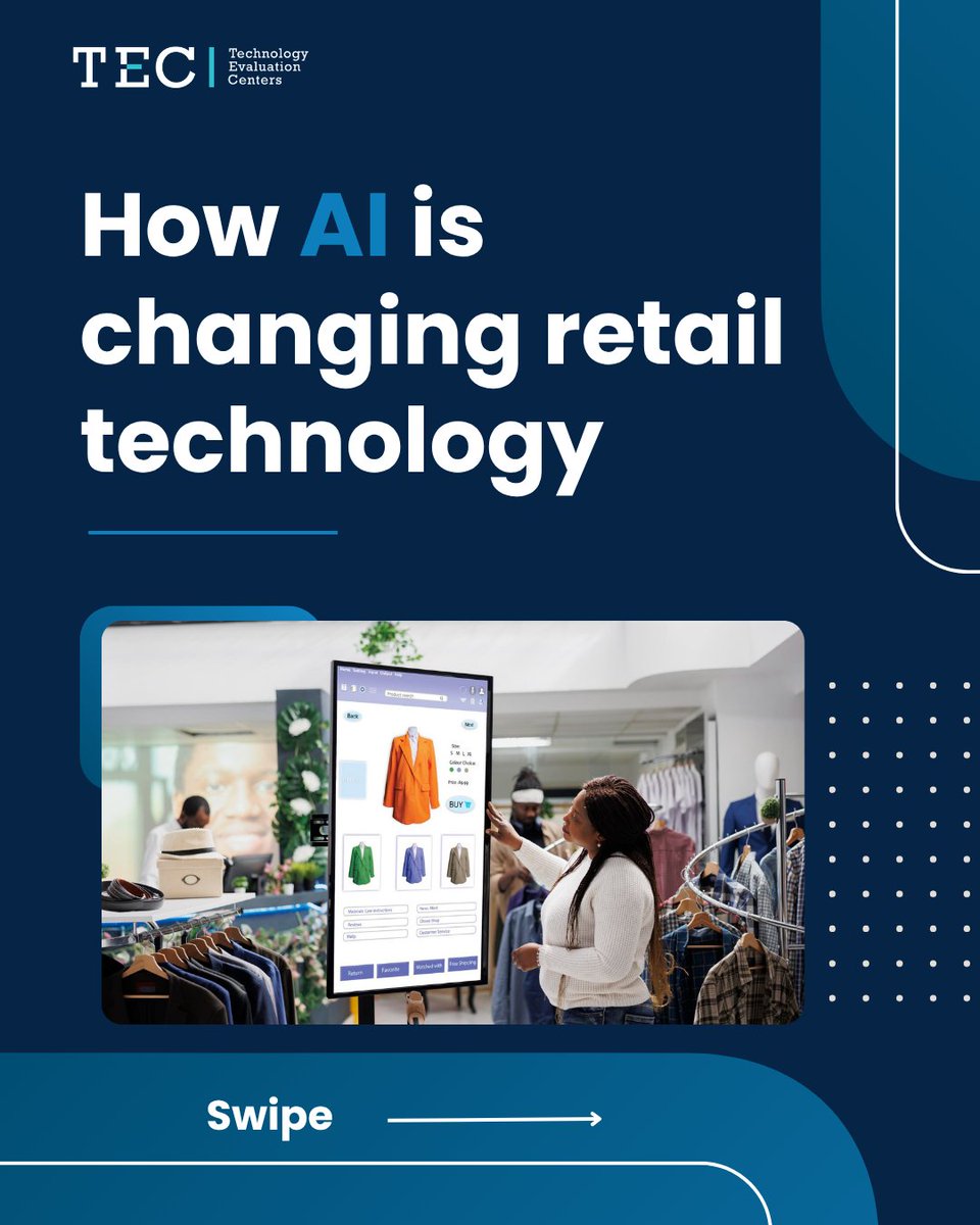 TECtweets's tweet photo. AI transforms retail beyond customer experience: personalization, dynamic pricing, predictive supply chains, and AI-powered service change operations. Complex software decisions need objective evaluation frameworks. #AI #RetailTech #EnterpriseSoftware https://t.co/wRkULgHSi9