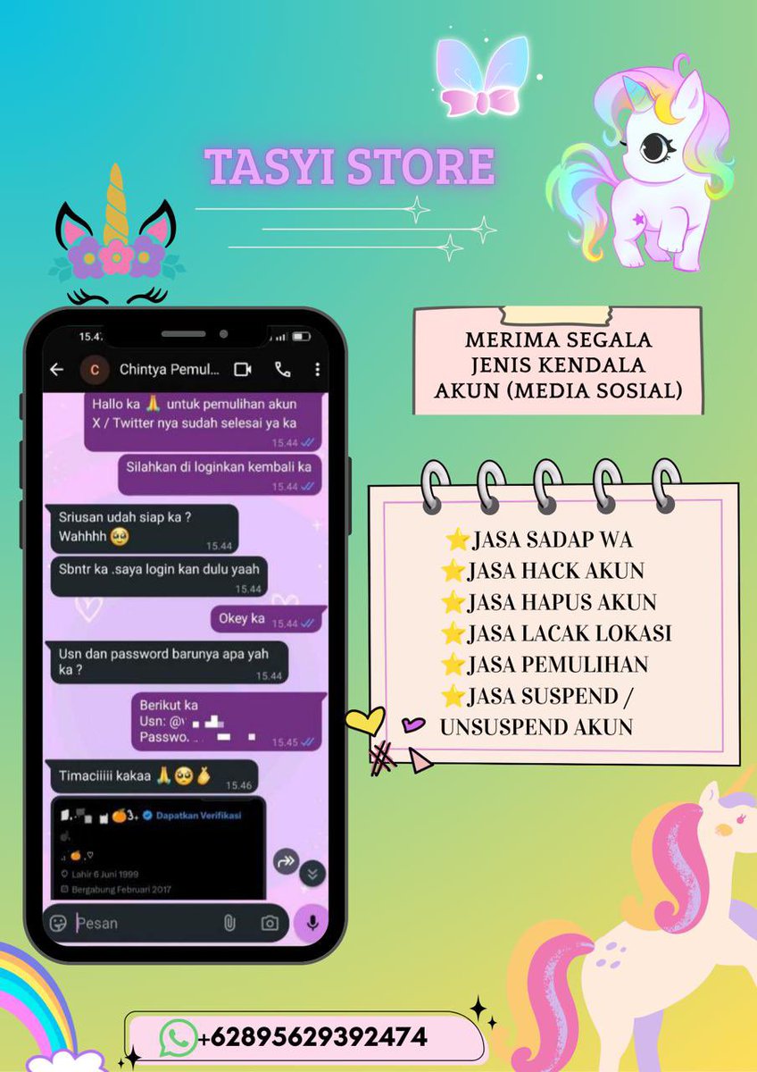 nevutlla's tweet photo. Hi best, Ada kendala dengan akun sosmed?
Gmail,tiktok,twitter,facebook,Instagram,
Telegram,Line,Linkedln,Dll #zonauang

Melayani: Problem account 📌

> Recovery akun sosmed
> Penghapusan akun permanen 

sadap wa • lacak lokasi • Hack Acc

Langsung wa di profil ya ✅ https://t.co/TZ2G0ANxnY