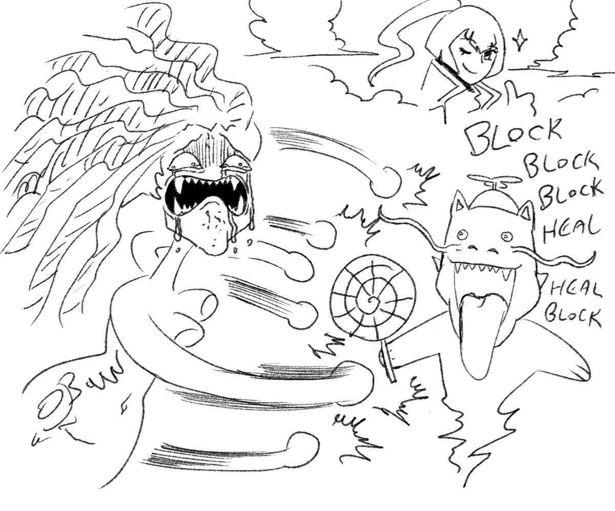 wanderjegson's tweet photo. Medusa vs Raiju https://t.co/9X4jXewscG