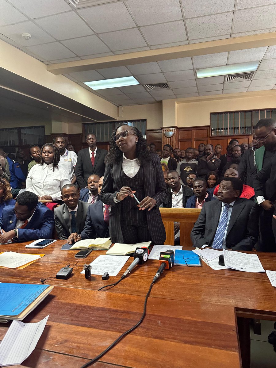 FaithOdhiambo8's tweet photo. We attended court for the arraignment of hundreds of Kenyans who were arrested during yesterday's demonstrations in Nairobi. We secured the release of more than 200 youth charged with obstruction of motor vehicles on cash bail of a Kshs. 1000, and the unconditional release of a mother with a 7 month old baby.  We thank the Court for upholding the rights of all who were arrested for expressing themselves in accordance with the law. We turn to the ODPP in hope that all these charges will be dropped.

@orengo_james @HEBabuOwino @DanielMaanzo