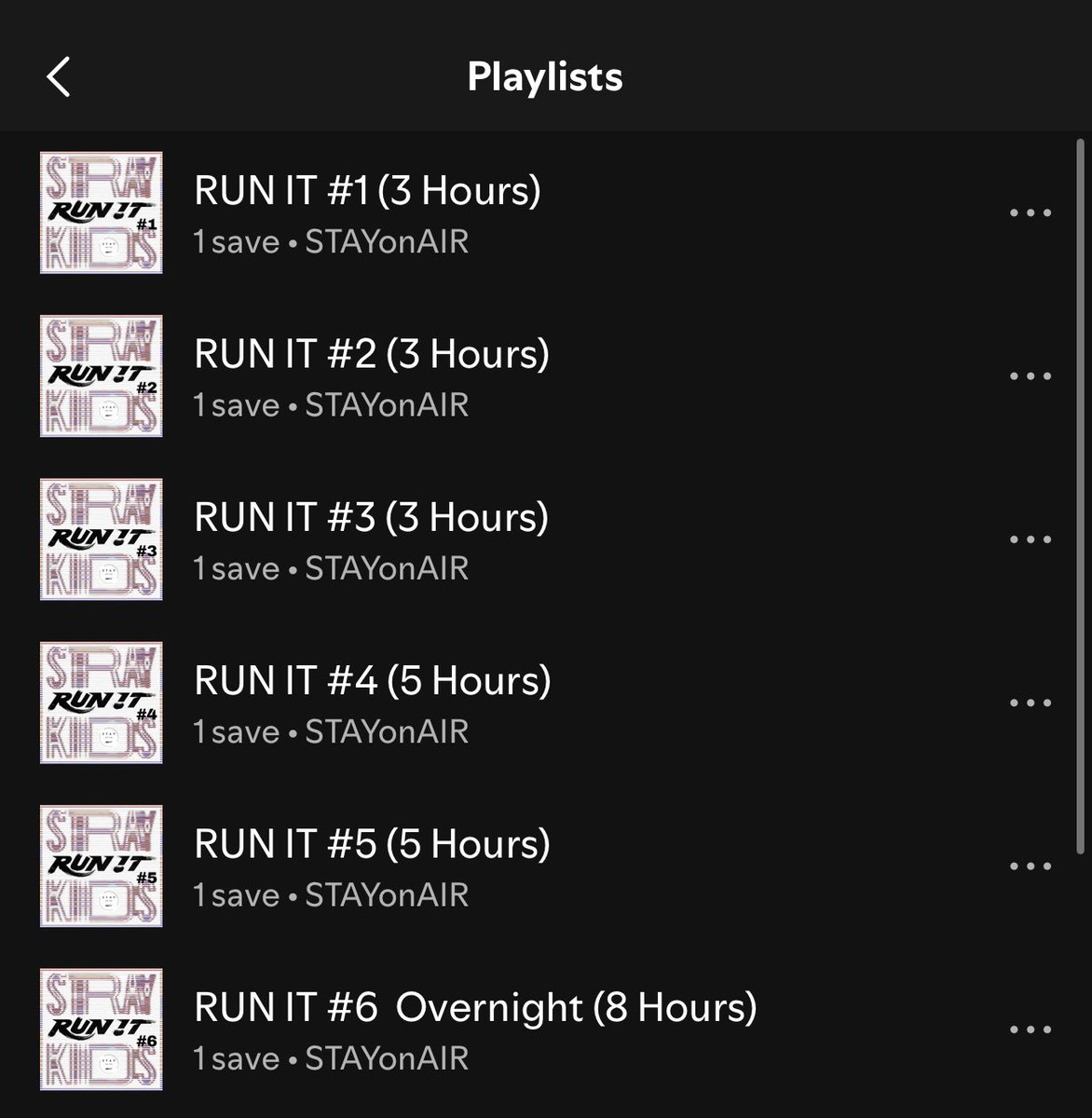 STAYonAIR2503's tweet photo. STAY 🤍🖤

You asked and we delivered. 🔥

Our RUN !T 🏁 playlists are now available on Spotify, featuring high-energy mixes that keep STAY moving. From 3-hour sessions to overnight 8-hour runs, we’ve got your soundtrack covered.❣️

Even without a Premium subscription, you can still JJAM along like you’re on Stationhead! Whether you’re working out, studying, creating, or staying on the move, just press play and let the music do the rest. 🎶

🔗 https://t.co/fBBEx7DXqL

STAYonAIR Team 🤍🖤

STRAY KIDS RUN IT
#StrayKids_RUN_IT_OutNow
#RUN_IT @Stray_Kids