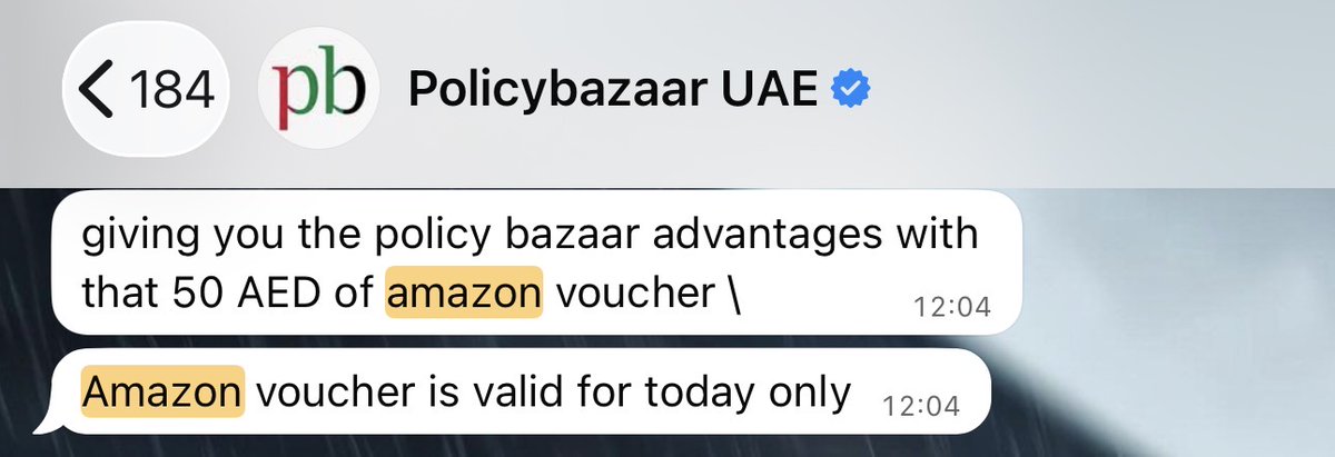 x87vk's tweet photo. Still haven’t received the Amazon voucher, even after several follow‑ups.

@PolicybazaarUAE  please look into this.
#CustomerSupport #UAE https://t.co/ZV5Z0LfLls