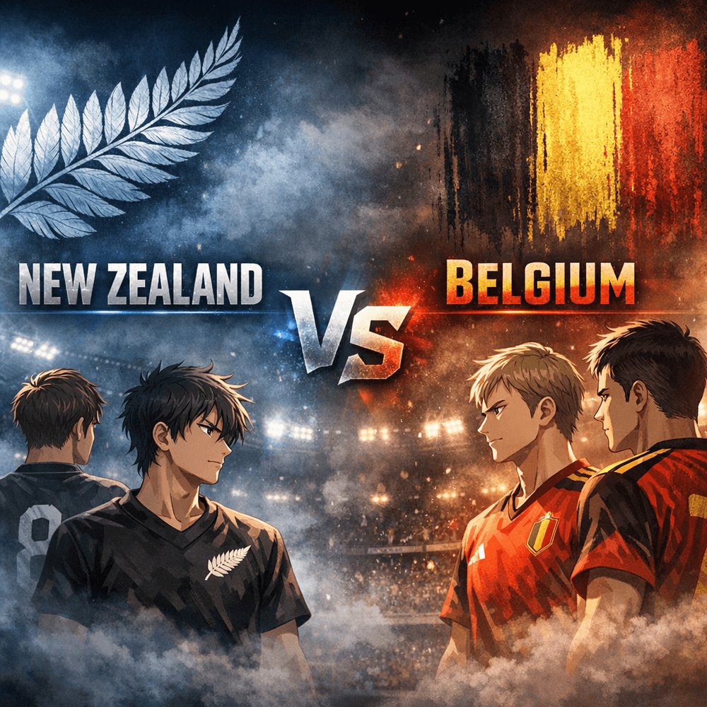 Polyrazen's tweet photo. 🇳🇿 New Zealand vs 🇧🇪 Belgium (Group G) — points are precious.
Table snapshot: BEL 3rd (2 pts, GD 0). NZL 4th (1 pt, GD -1). One result changes everything.
Can NZL upset the group math?
#NZL #BEL #WorldCup2026 #NZLBEL https://t.co/69uE0o6Oqd