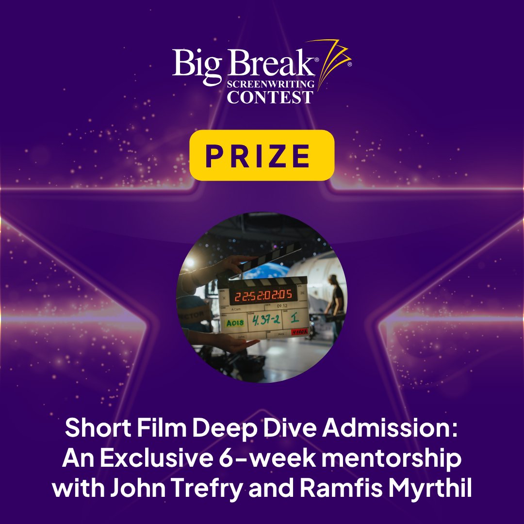 finaldraftinc's tweet photo. ⭐ Extended Deadline is June 29!⭐

Final Draft’s Big Break is an annual, int'l screenwriting contest designed to launch the careers of aspiring writers! Don’t miss out on the chance to share over $80,000 in cash &amp; prizes, plus meetings with industry pros: https://t.co/2m023SiyGW https://t.co/tXQQej1BRO