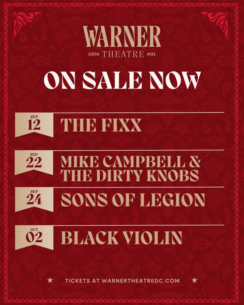 ON SALE NOW ‼️ ⭐ The FIXX ⭐ Mike Campbell & The Dirty Knobs