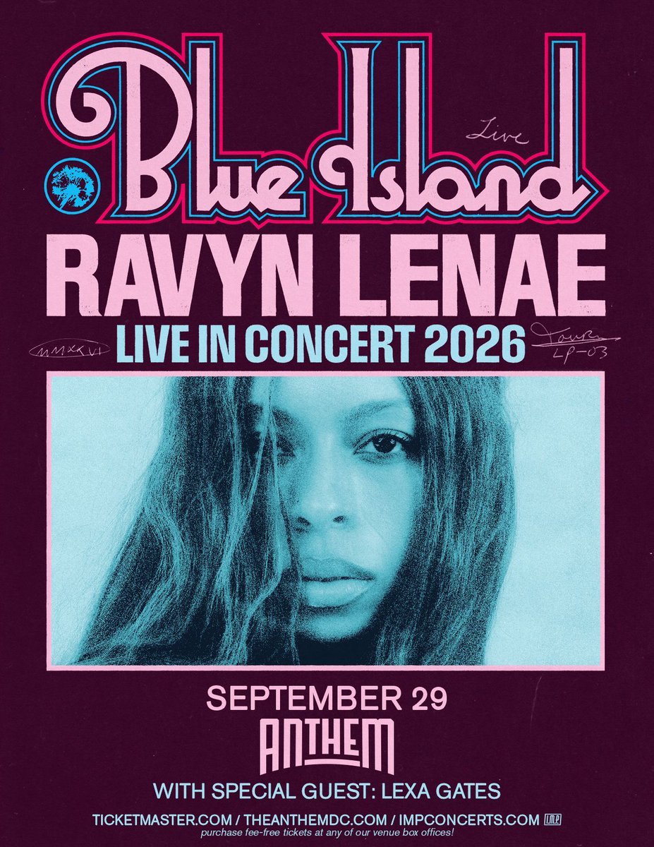 TheAnthemDC's tweet photo. ON SALE NOW: 9/29, @ravynlenae
🎟️: https://t.co/WTnJAR8aog https://t.co/ik3EH2LAvW
