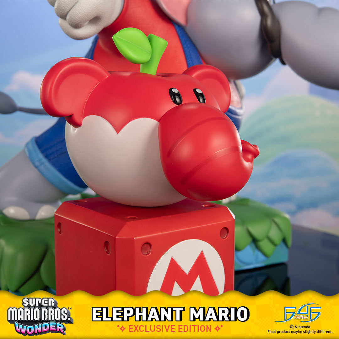 First4Figures's tweet photo. ELEPHANT MARIO PRE-ORDERS OPEN IN 6 DAYS (2nd July 2026)!

The Elephant Mario Exclusive Edition statue features a bonus Elephant Fruit statue. These shots show the Elephant Fruit alongside Elephant Mario and even next to some cans for scale.

Get $10 off: https://t.co/d0lY8LwMSq https://t.co/O9gqznHsFM
