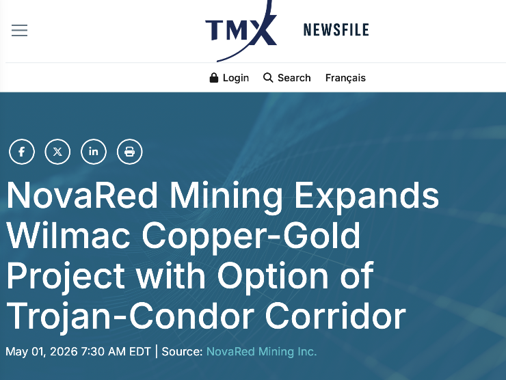 princeflog's tweet photo. I'M LOOKING FOR COMPANIES THAT COULD BENEFIT BEFORE THE CROWD ARRIVES

Every week I ask myself the same question: which junior miners actually have the ingredients to grow?

For me, $NRED checks more boxes than most

The company controls 39,726 acres, has 3 priority drill targets, completed 29.5 km of geophysical surveys and committed C$8.5M toward Wilmac

Now governments are investing heavily in domestic critical minerals infrastructure

That's why I think NovaRed deserves attention 
It's already positioned in Canada while North America is actively looking for future copper supply instead of relying on imports

Consensus target: C$3.25 | Bullish target: C$4.95

Time will tell, but I like the setup