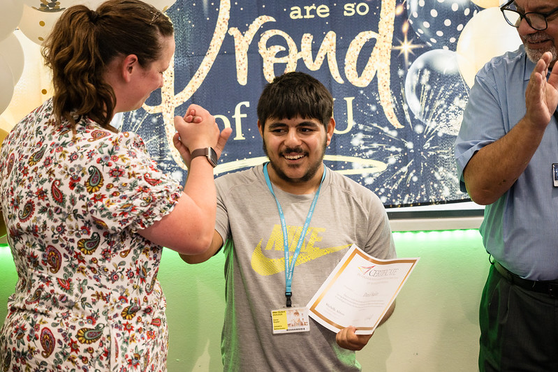 BMetC's tweet photo. We were delighted to #celebrate our #InclusiveSupport students as they #graduated from their #workplacements at  @asda  and The @Mailboxlife .👏
They've worked incredibly hard and shown real dedication throughout their placements. We're #proud of everything they have achieved.🎯 https://t.co/R6WXbUEQXz