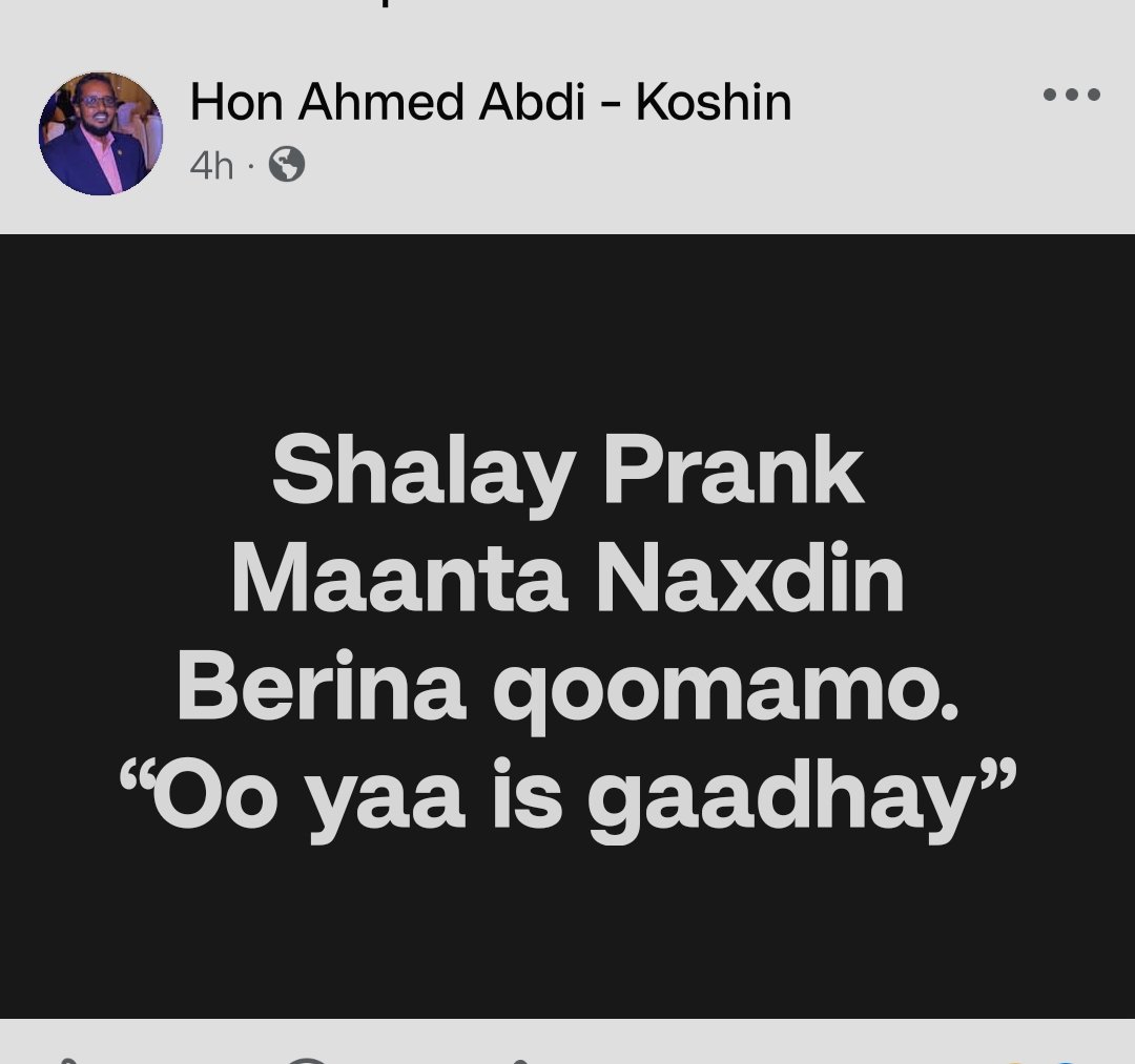 EngNaaji's tweet photo. Kani waa Xildhibaan Qaran, Kanoo kale Meel uu Ku Jiro lagu Lee yahay Hishiiska Turkida Maxaa loo qariyay.

Birmade @HassanSMohamud was right inuusan tusin kanoo kale✅ https://t.co/rXP7Vl7Kdf