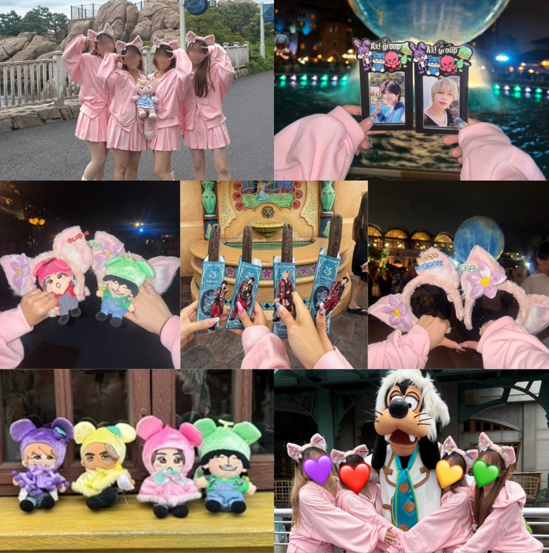 msms_wan_y's tweet photo. まーじで楽しすぎた各1ディズニー‼️
おそろコーデでディズニー行けたのが幸せ🫶🏻💖
ぬいにおそろのメンカラコスチューム着せたのも激カワすぎて😍😍
またみんなとディズニー行きたい🥺🥺🥺
次は横アリで会えるね‼️楽しみ！！！！！ https://t.co/PE15tInDjy