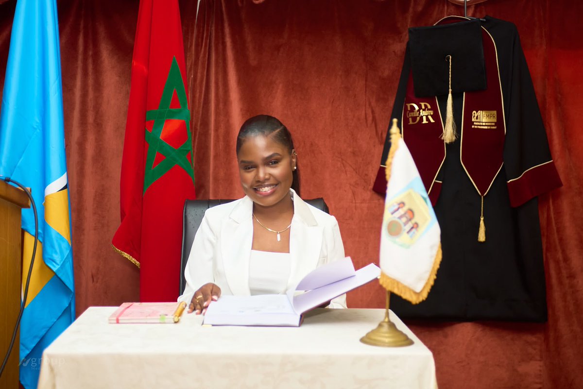 oecscommission's tweet photo. 🎓🇲🇦 Congratulations to Camille Andrew on earning her MD degree in Morocco with highest honors!
A proud example of #OECS talent and the value of international education partnerships.
🔗 Read more: https://t.co/C6cfggR8cX
#OECSopportunities https://t.co/FghrNzsIzm