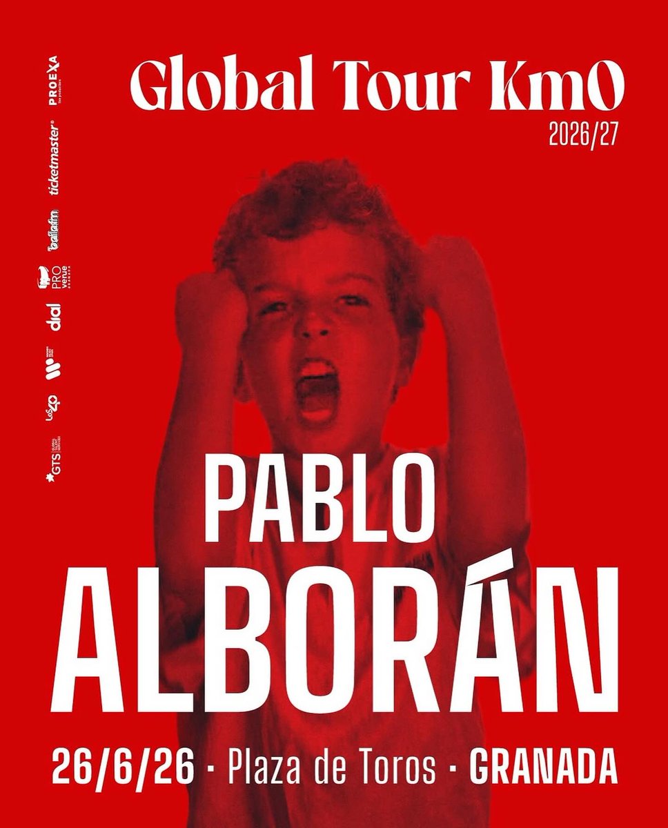 AlboranTeam's tweet photo. #Info Hoy a partir de las 22h 🇪🇸 llega la vigésima quinta parada de la gira #GlobalTourKM0 de @pabloalboran con su concierto en la plaza de toros de Granada.

Horarios
📍Front Stage Early entry a las 19.45h
📍Apertura de puertas a las 20h

¿Quién viene al #GlobalTourKM0Granada?🙌🏻 https://t.co/XCfKlYxZ1s