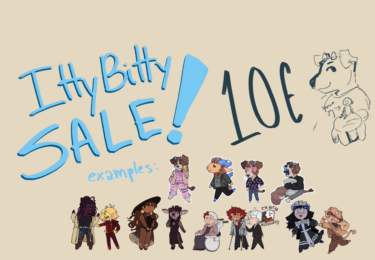 comfiecore's tweet photo. Discounted itty bitty comms open again!
-dm on discord (same @ )
-paypal only https://t.co/lJFsi1utPV